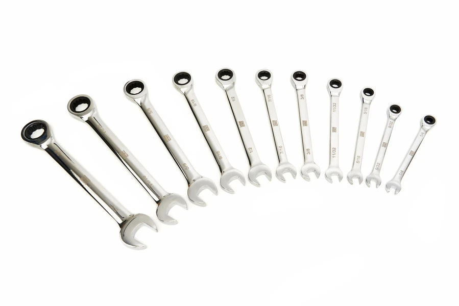 HBM Professionele Ring, Ratel, Steeksleutelset Metrische En Inch Maten 23-Delig - Afbeelding 5