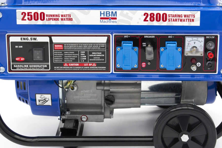 HBM 2.800W Generator Met 208 Cc Benzinemotor, 230V - Afbeelding 7