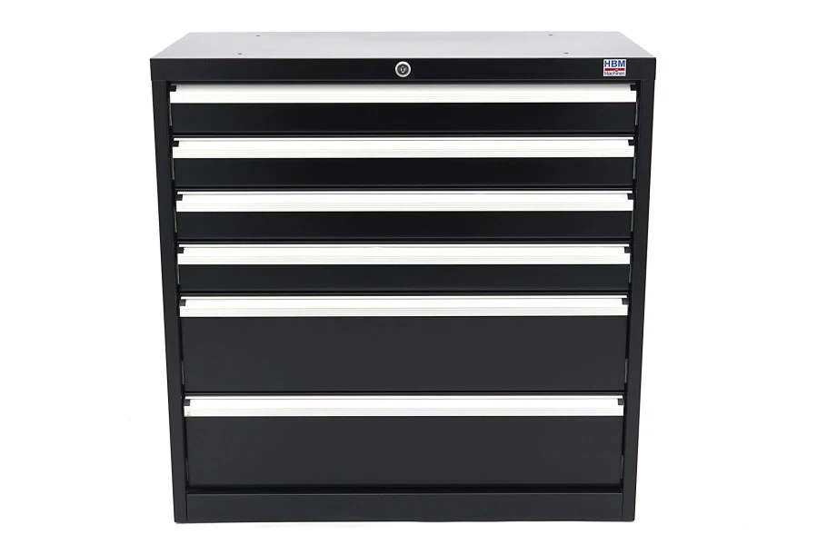 HBM 6 Laden Profi Gereedschapskast 90 X 45 X 90 Cm Zwart