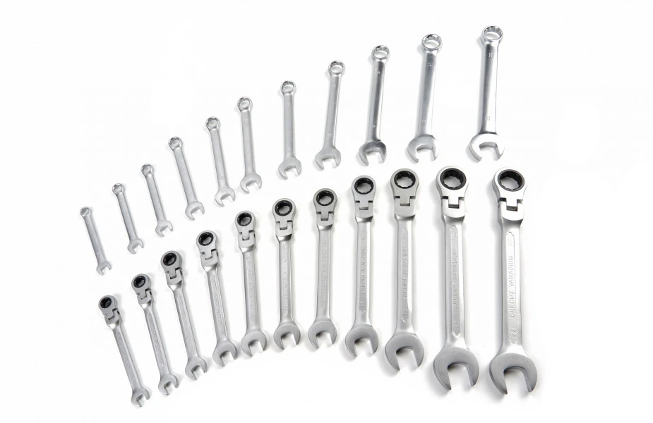 HBM 22 Delige Ring Ratel Steeksleutelset In Carbon Foam Inlay Voor Gereedschapswagen - Afbeelding 2