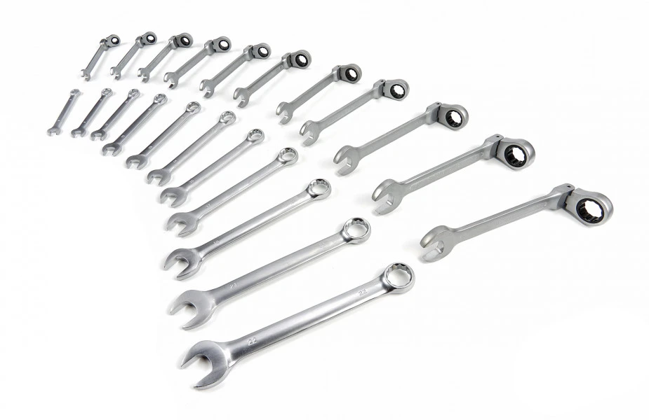 HBM 22 Delige Ring Ratel Steeksleutelset In Carbon Foam Inlay Voor Gereedschapswagen - Afbeelding 3