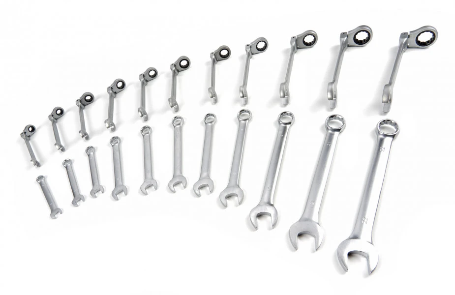 HBM 22 Delige Ring Ratel Steeksleutelset In Carbon Foam Inlay Voor Gereedschapswagen - Afbeelding 5