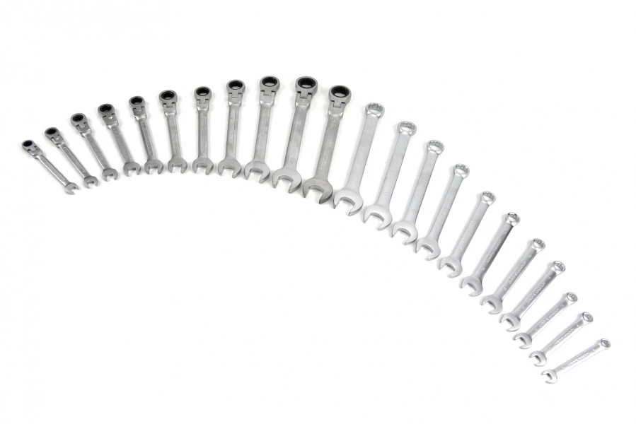 HBM 22 Delige Ring Ratel Steeksleutelset In Carbon Foam Inlay Voor Gereedschapswagen - Afbeelding 7