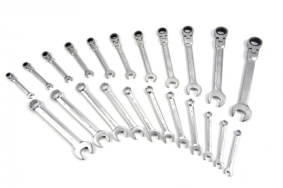 HBM 22 Delige Ring Ratel Steeksleutelset In Carbon Foam Inlay Voor Gereedschapswagen - Afbeelding 8