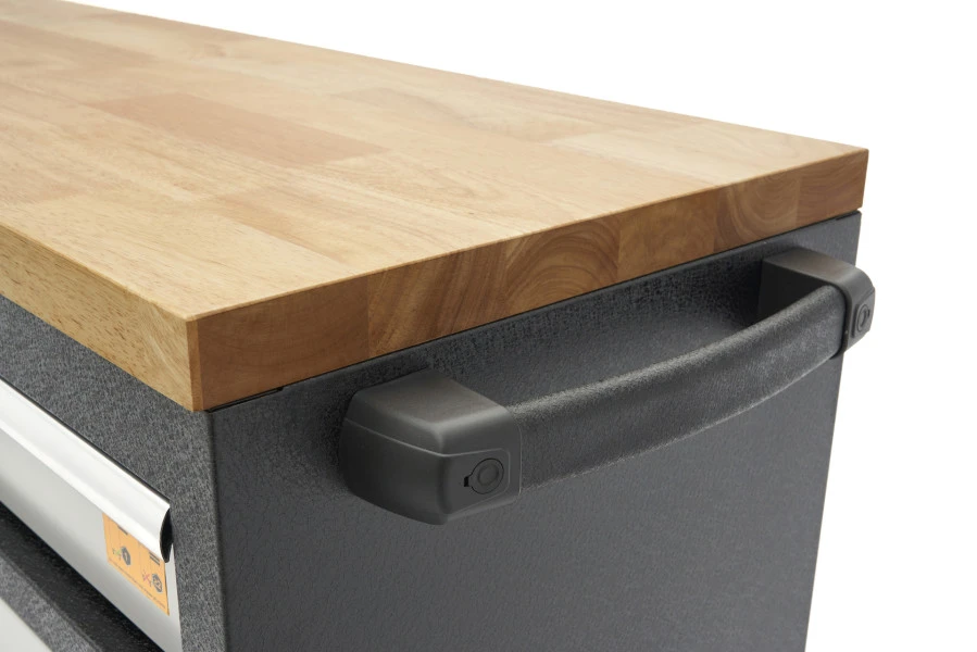 HBM Gereedschapswagen Met Houten Werkblad - 168 Cm - Grijs - Afbeelding 12